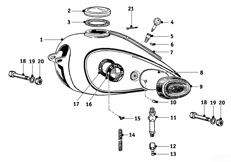 Fuel tank R24 - R25/2 - Salis Parts Salis Parts