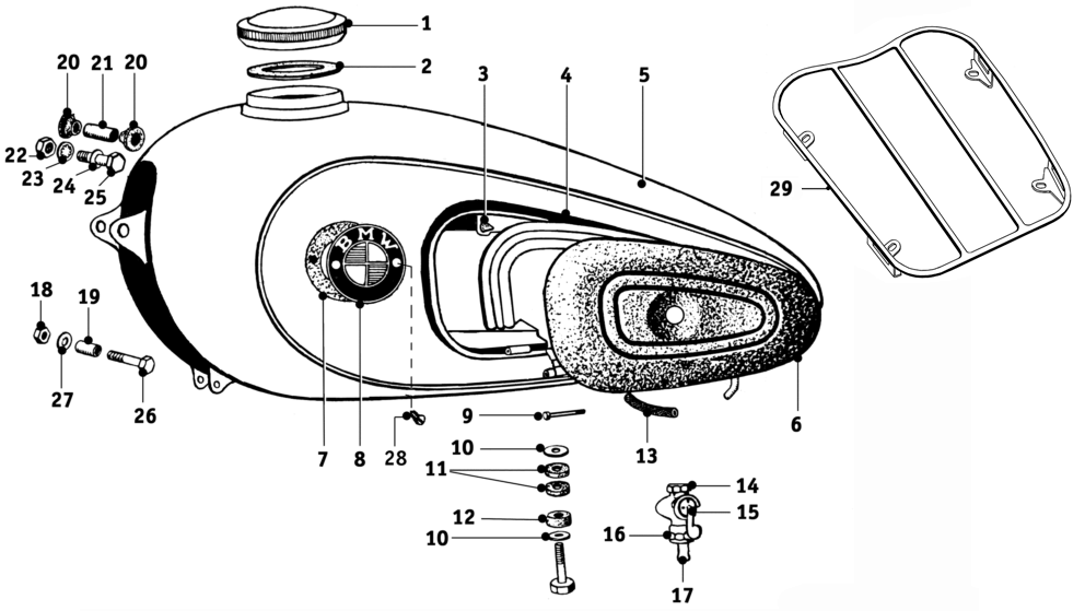 Fuel tank R25/3 - Salis Parts Salis Parts