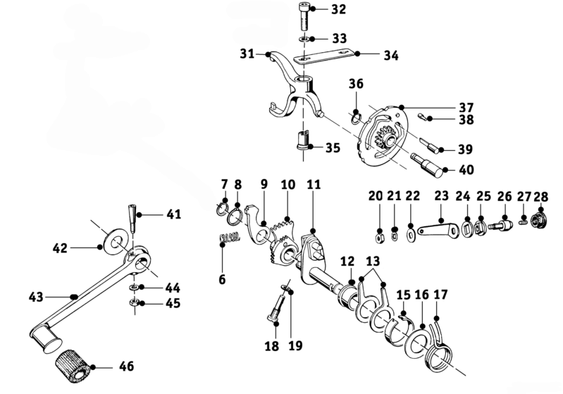 Shifting system R26 - R27 - Salis Parts Salis Parts