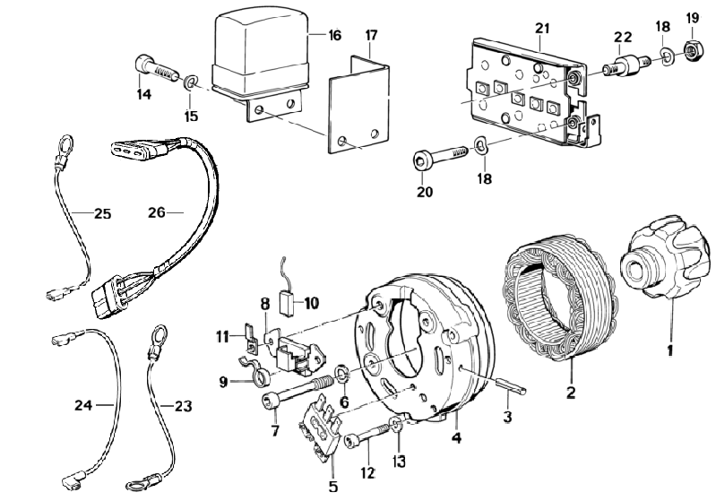 BMW R50-5 to R90S Alternator + diode