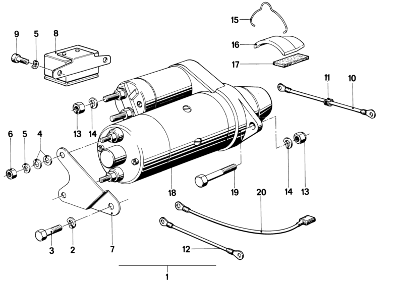 BMW R50-5 to R90S Starter installing set