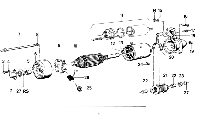 BMW R50-5 to R90S Starter parts